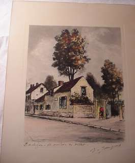 Maurice Jacque etching   house of Miller  