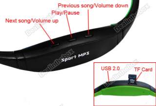 Green 2GB Sport  Support TF Micro SD Music Player Handsfree 