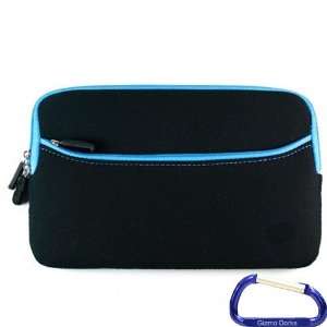   Case (Black with Blue Trim) with Carabiner Key Chain for the HTC Flyer