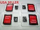   Qty 4pcs used 1GB Assorted brands micro SD memory CARD+4 adapters
