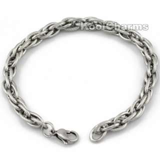 Options Mens Rope Stainless Steel Bracelet Necklace SET New Valentine 