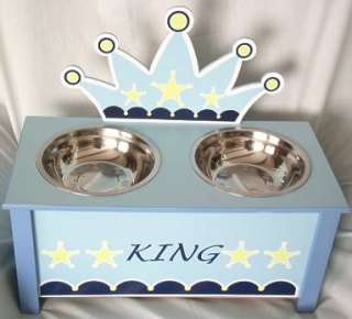 New ~ ELEVATED PET FOOD & WATERING STATION ~ KING BLUE  