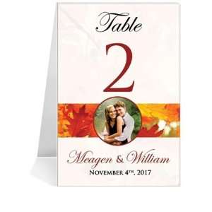   Table Number Cards   Autumn Morning Fresh #1 Thru #34