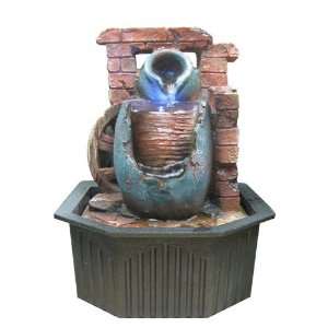    Jar with Broken Urn LED Light Indoor Water Fountain