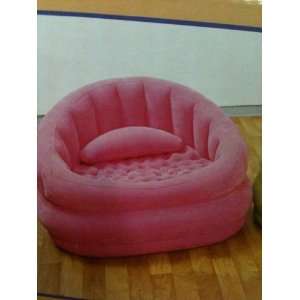  Intex Pink Inflatable Velour Fabric Loungen Chair