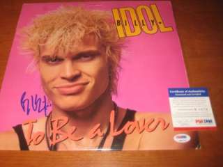 BILLY IDOL SIGNED LP ALBUM PSA/DNA TO BE A LOVER  