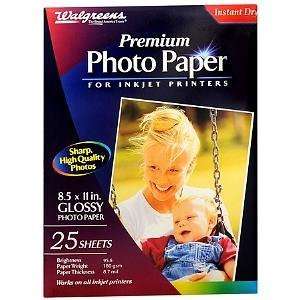    Premium Photo Paper Glossy 8.5 x11in, 25 ea