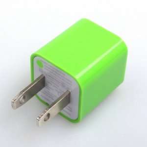   Mini USB AC Power Adapter /Charger Green For iPod iPhone Electronics