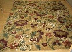 NEW Area Rug SHERBROOKE 8x10 GOLD Floral $400 Modern  