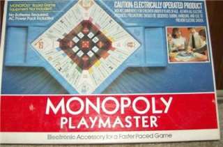 MONOPOLY PLAYMASTER ELECTRONIC ACCESSORY FASTER GAME  