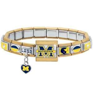    Michigan Wolverines Italian Charm Bracelet