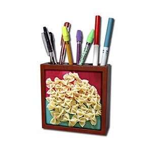     Bow Tie Italian Pasta   Tile Pen Holders 5 inch tile pen holder