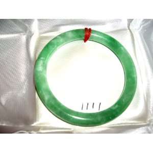  China Lucky Real Jade Bracelet Green Bangle 57 mm Round 