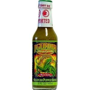 Iguana, Mean Green Hot Jalapeno Pepper Sauce, 5 Ounce Bottle  