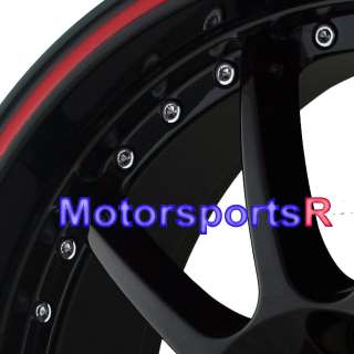 16 XXR 941 Black Red Stripe Rims Wheels 4x100 06 09 10 11 12 Honda Fit 