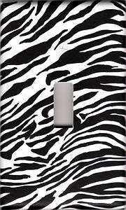 Zebra Print Single Light Switch Plate Cover  