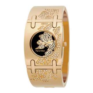 Paris Hilton Womens 138.4457.60 Bangle Black Dial Watch   designer 