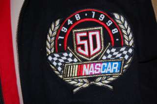50TH ANNIVERSARY NASCAR LOGO ATHLETIC JACKET MENS LARGE  