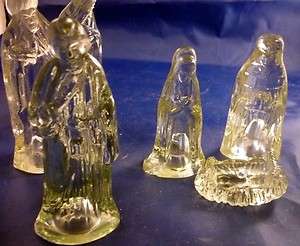 Piece 1950s GLASS Nativity Set Windsor Collection  