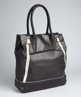 Pour la Victoire black leather Genova zipper tote