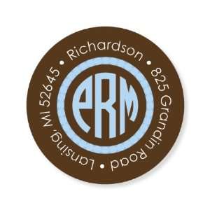  Dots & Monogram Bermuda Round Labels