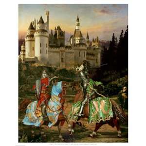  King Arthur and Sir Lancelot Giclee Poster Print by Howard 