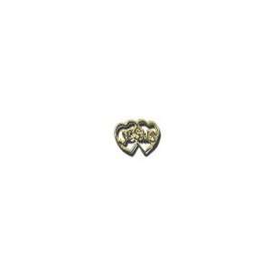  Jesus/heart Gold Lapel Pin Pack of 12