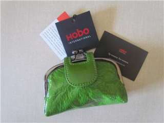 Hobo International SPRING GREEN LEA Patent Coin Pouch  