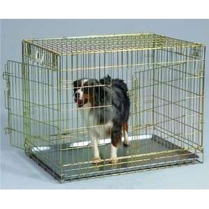  Gold Two Door Wire Dog Crate   Large
