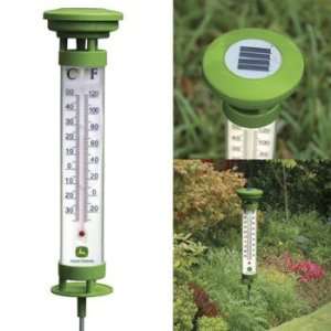    John Deere Jumbo Outdoor Lighted Thermometer Patio, Lawn & Garden