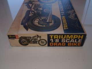 Vintage 1964 Revell Model Kit TRIUMPH 1/8 Scale DRAG BIKE Motorcycle w 