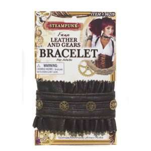  Steampunk gear leather bracelet