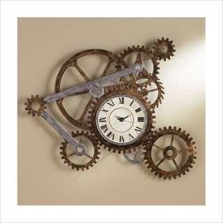 Southern Enterprises Gear Art w/ Wall Clock 037732019123  