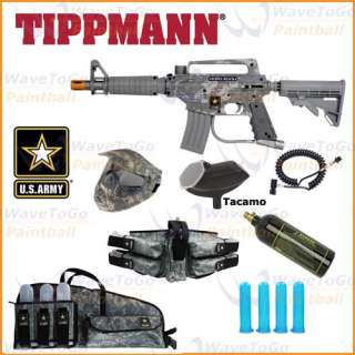   Tippmann Alpha Black Camo Paintball Marker Package , that includes