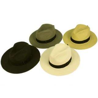 Unisex Summer Sun Panama Safari Cowboy Structure Crown Fedora Trilby 