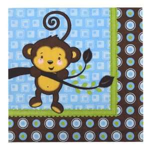  Monkey Boy Luncheon Napkins (16 count) Toys & Games