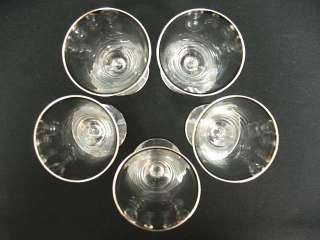 Silver Band Cordial Parfait Glasses 5 Dorothy Thorpe/Roly Poly/Eames 