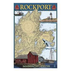  Rockport, Massachusetts   Nautical Chart Premium Poster 