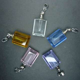 Lot 12ps Rectangular Pendant & Strap *perfume bottle  