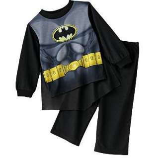 BATMAN Pajamas pjs with CAPE Shirt Pants Size 2T 3T 4T Costume  