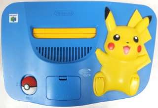   N64 CONSOLE SYSTEM POKEMON LIMITED PIKACHU BLUE+STADIUM KIN GIN  