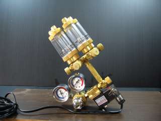 way CO2 System   Solenoid Regulator Bubble Counter  