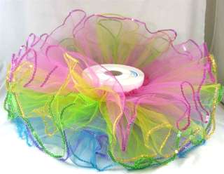 Rainbow Tulle Tutu Skirt Tutu Dance Ballet Girls 3T 6T  