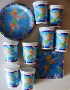 Tinkerbell PARTY SUPPLIES Napkins PLATES Plastic CUPS  