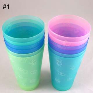 12pieces/pack 7oz Plastic Drinking Cups – 3 different designs to 