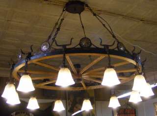 vendio gallery now free buckboard wagon wheel chandelier very rustic