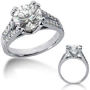    2.80 CT TW Moissanite Engagement Ring/14kt white gold Jewelry