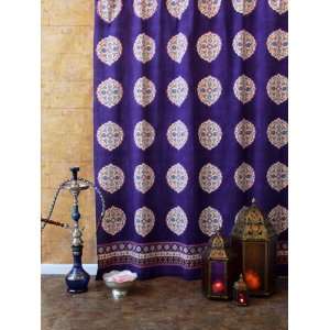 Sultans Palace ~ Purple Blue Moroccan Vintage Medallion Shower Curtain 