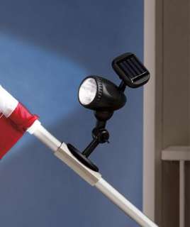 Solar Powered LED Flag Pole Light Outdoor Lighting Decor  