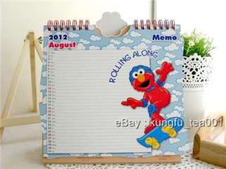 Sesame Street Desktop Table Calendar 2012 w Schedule  